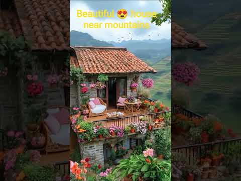 #beautiful house 🏡 near mountains #beautiful nature #