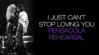 Michael Jackson - I Just Can&#39;t Stop Loving You Rehearsal | Pensacola 18.02.88