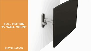 How to Install Elegant Aluminum Full-motion TV Wall Mount-EAT2-221