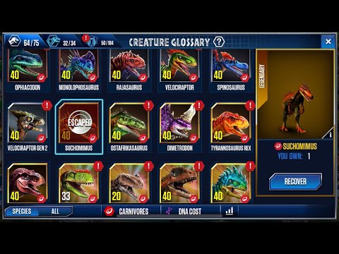 SUCHOMIMUS CODE 19 DINO BUCKS PACK - JURASSIC WORLD THE GAME