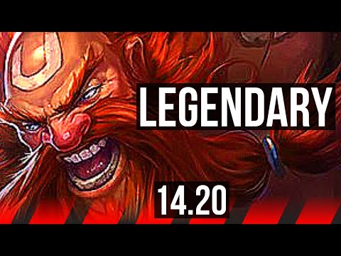 GRAGAS vs FIORA (TOP) | 12/1/9, Legendary, 6 solo kills, 38k DMG | EUW Master | 14.20