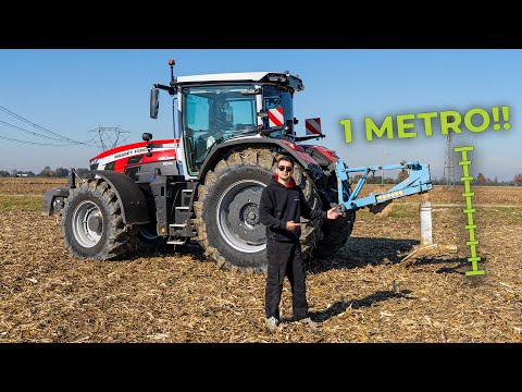 IN THE FIELD WITH THE MASSEY FERGUSON 8S 305 XTra AT ONE METER DEEP! - TractorVlog #75