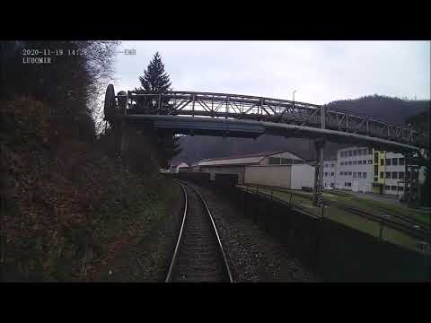 Pohľad na železničnú trať 170/172 v úseku : Brezno - Zvolen