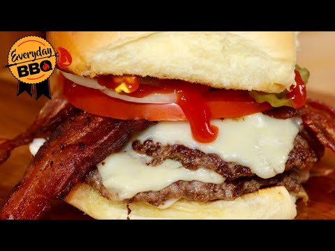 Double Bacon Cheese SMASHBurger - Thin Ballistic Smasher - Blackstone Griddle Recipe  - EverydayBBQ