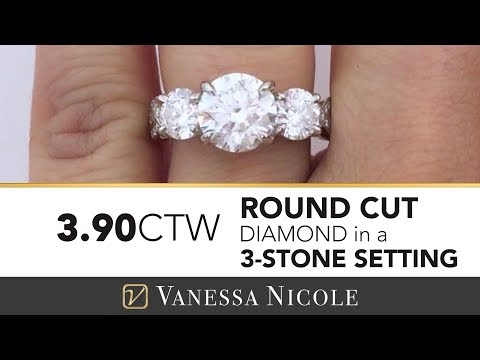 THREE STONE DIAMOND RING |  3 Stone Engagement Ring for Lucy
