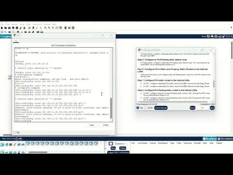 KONFIGURASI SRWE 15.6.1 Packet Tracer - Configure IPv4 and IPv6 Static and Default Routes