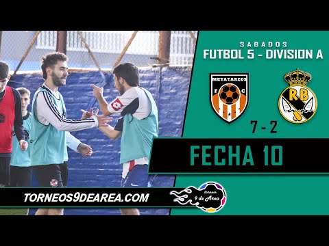 Metatarzos FC vs Real Bañil FC - Futbol 5 (Div A) - Fecha 10 - Torneos 9 de Area 🏆⚽️