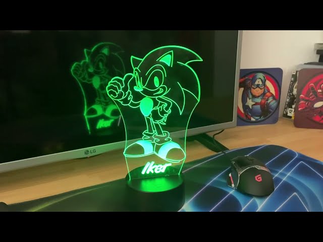 Vídeo relacionado con Kids Licensing - Lámpara Infantil 3D de Sonic, Luz Nocturna, Decoración Niño, Ideal para Regalo
