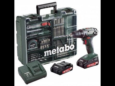 Unpacking / unboxing CORDLESS DRILL / SCREWDRIVER Metabo BS 18 SET 602207880