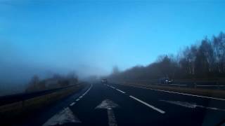 January Drive North On A9 Road North To Pitlochry Highland Perthshire Scotland.
