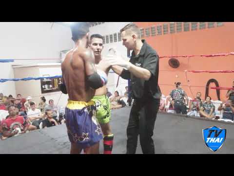 TV THAI | Hélio ( Bangla Muay Thai ) vs Saci ( Sambo Fight ) Thai Fight Muay Thai 2