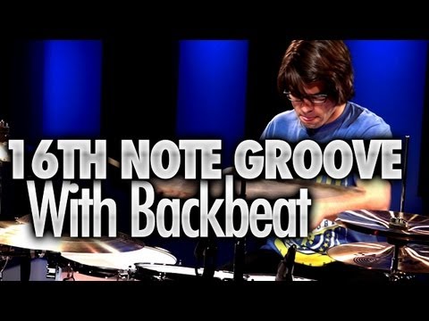 Cobus - 16th Note Groove w/ Off-Set Backbeat (Drum Lessons)