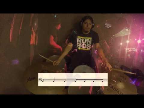 Fill de la muerte #10 - Rock n Roll!!! 16th notes to 8th note triplets on the bass drum -