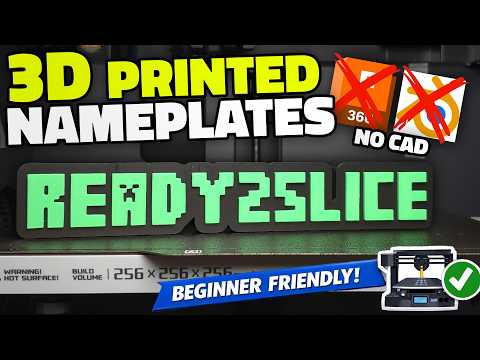 No Fusion 360. No Blender. Make 3D Nameplates Easily!