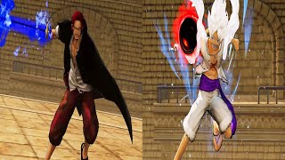 Shanks & Gear 5 Luffy Film Red Ultimate Attack Movie Comparison - One Piece Pirate Warriors 4