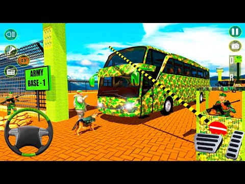 Us Army Bus Driving Simulator 2022 - Indian Military Bus Driving | Android GamePlay