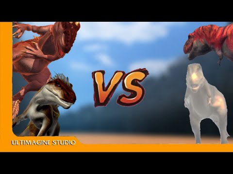 I Rex And Indoraptor VS T-Rex And Tarbosaurus : Dinosaurs Battle Special