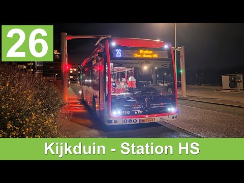 HTM lijn 26: Den Haag Kijkduin - Station HS - Garage Telexstraat | omleiding | HTM 1440 | 2025