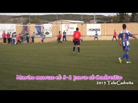 Fútbol Cadreita vs Corellano B, Goles del partido sábado 9 noviembre 2013