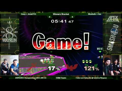 APEX 2013   SSBM Teams W2   Gravy + JesiahTEG VS Westballz + Hax