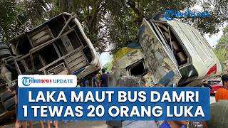 Kondisi Bus Damri Bawa 31 Penumpang Terbalik di Sanggau: 1 Orang Tewas 20 Lainnya Terluka