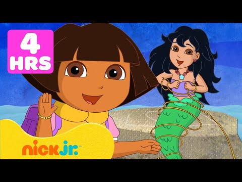 Dora the Explorer | Toda Vez que a Dora Pede Ajuda! 💗 240 Minutos | Nick Jr. em Português