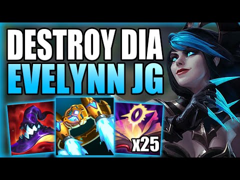 HOW TO DESTROY HIGH DIAMOND ELO CORRECTLY WITH EVELYNN JUNGLE! - Best Build/Runes League of Legends