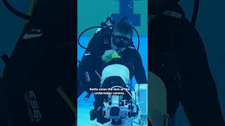 This is how underwater camera's get cleaned in the pool at the Glasgow 2026 Commonwealth Games