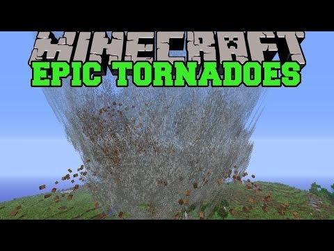 PopularMMOs - Minecraft: EPIC TORNADO MOD (TIDAL WAVES, FLYING MOBS, AND TORNADOES) Mod Showcase