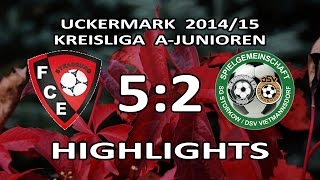 preview picture of video 'EINHEIT STRASBURG - STORKOW/VIETMANNSDORF 5:2 - Highlights [A-Junioren-Kreisliga UM 14/15 - 13.Sp.]'