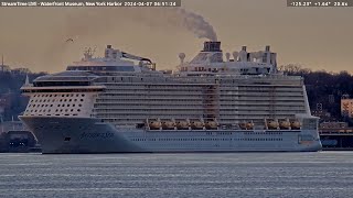 Early morning arrival: Anthem of the Seas at New York April 7, 2024