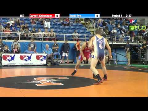 Junior 152 - Garrett Grimshaw (Iowa) vs. Brett Bye (South Dakota)