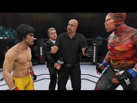 Bruce Lee vs. Nemesis (EA Sports UFC 3) - CPU vs. CPU - Crazy UFC 👊🤪