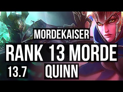 MORDE vs QUINN (TOP) | 7/1/2, Rank 13 Morde | KR Grandmaster | 13.7