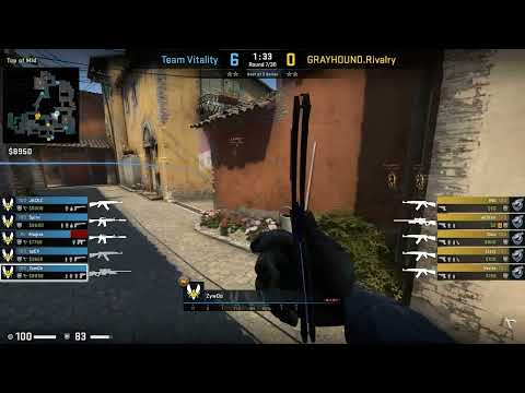 Round 7 Solo Play ZywOo Vitality   Vitality vs Grayhound