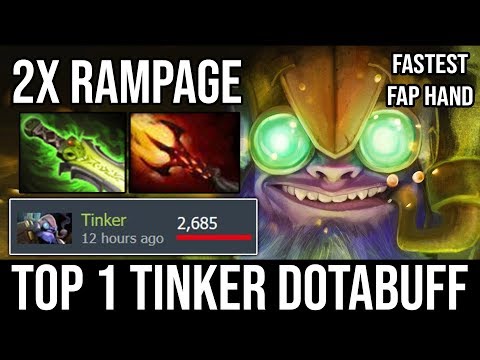 TOP 1 TINKER DOTABUFF - Fastest Hands Ever 2x RAMPAGE in Fountain Craziest Plays by Quoarine Dota 2
