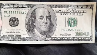 us 100 dollar 2003a series banknote