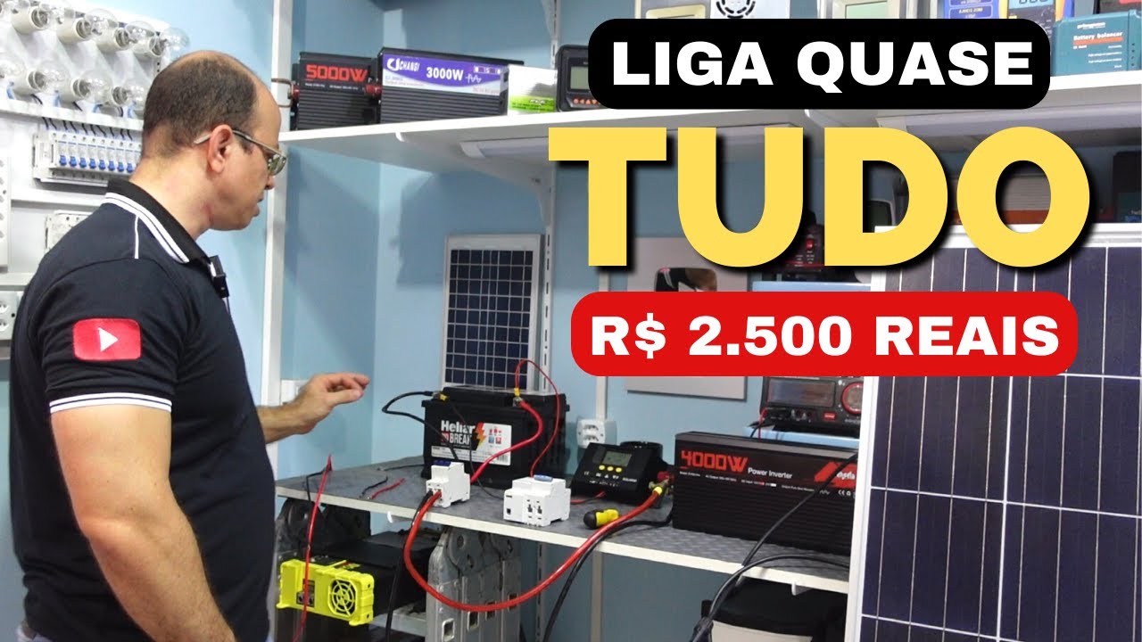 😳 Kit de Energia solar BARATO que LIGA QUASE TUDO