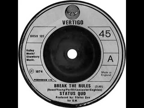 UK New Entry 1974 (91) Status Quo - Break The Rules
