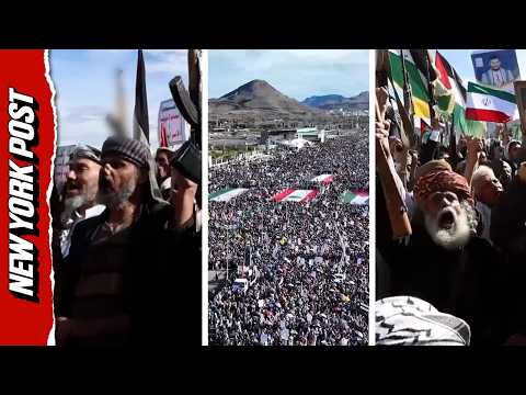 Yemen Streets Packed With Thousands of Houthis Rallying in Support of Iran