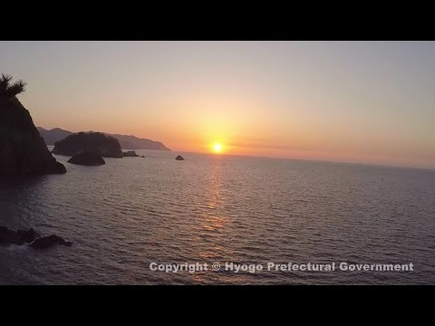 山陰海岸ジオパーク（今子浦の夕日）