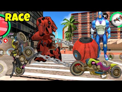 Red Car Ball Transformer Vs Bike Transformer New Race Mission | Rope Hero Vice Town | Gamer Blasty