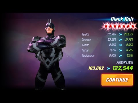 Marvel Strike Force - Unlocking 7-Star Black Bolt!