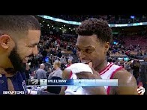 Drake HILARIOUS Post Game Interview With Kyle Lowry