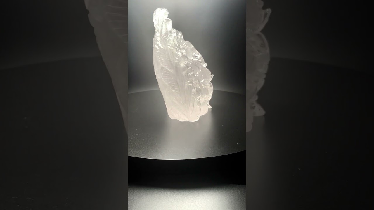 [高品質]インド/マニハール産ヒマラヤ水晶ガネーシャ像（高さ約14.5cm/大型）※動画付き-slide-youtube