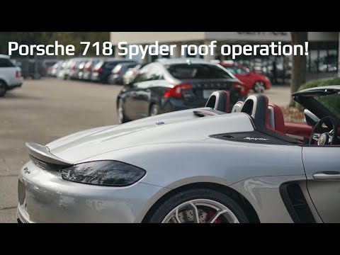 2021 Porsche 718 Spyder [Boxster] convertible roof operation