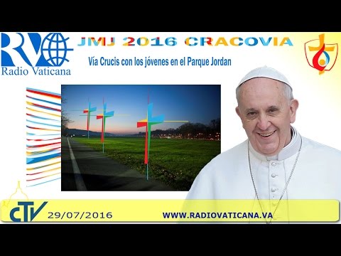 El papa Francisco en Polonia. Vía Crucis con los jóvenes