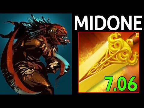 Crazy Solo Mid Rush Radiance with Bloodseeker by MidOne 7.06 Dota 2