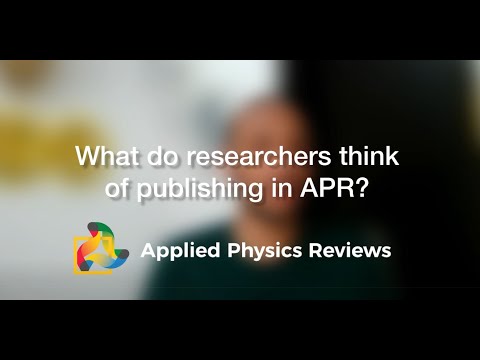 Publishing in Applied Physics Reviews