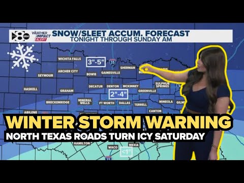 DFW winter storm: Noon Friday weather forecast